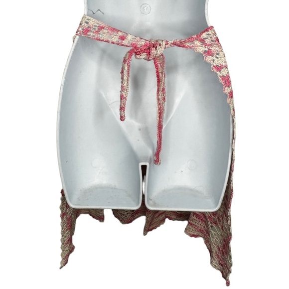 Vintage Pink Hand Crocheted Apron - Picture 4 of 4